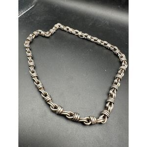 Metropolitan Museum Of Art MMA 925 Sterling Rope-Twist Choker Necklace 70g - 16"